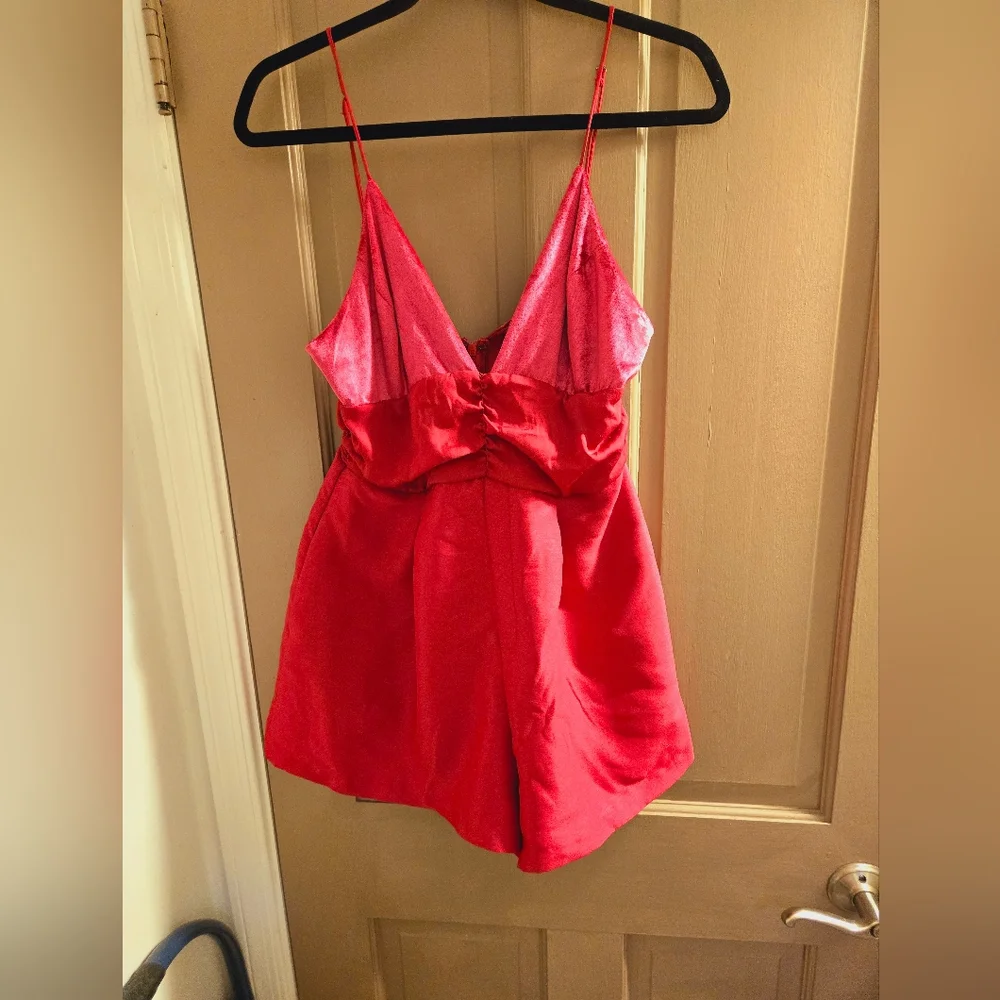 New Free People size 6 hot pink romper